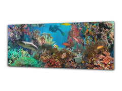 Glass Print Wall Art – Image on Glass 125 x 50 cm (? 50” x 20”) ; Sea 5