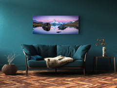 Wall Picture behind Tempered Glass 125 x 50 cm (? 50” x 20”) ; Mountains 4