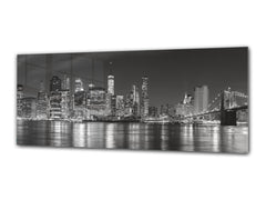 Glass Print Wall Art – Image on Glass 125 x 50 cm (? 50” x 20”) ; City by night 4