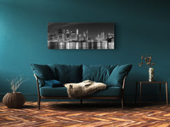 Glass Print Wall Art – Image on Glass 125 x 50 cm (? 50” x 20”) ; City by night 4