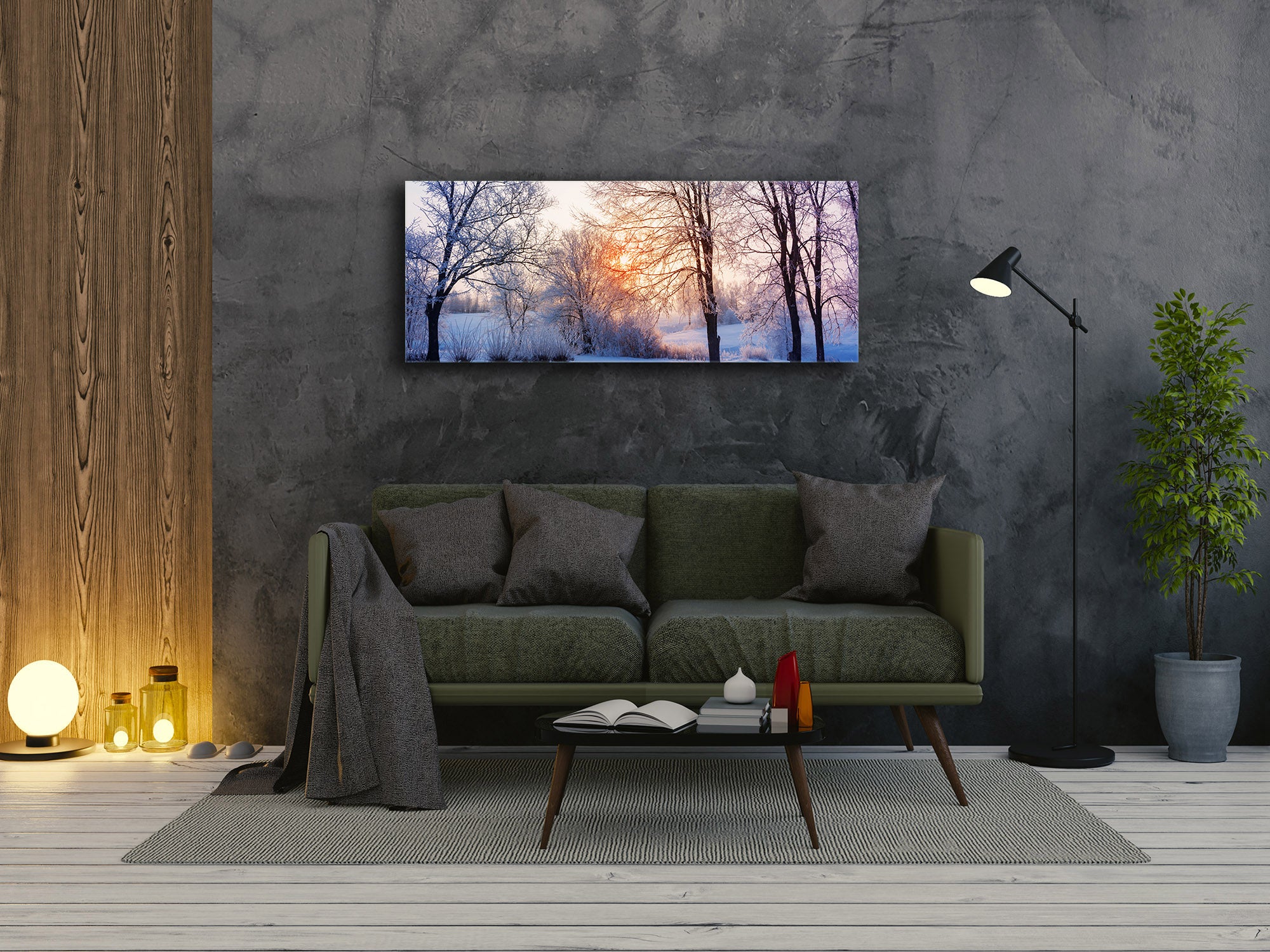 Glass Print Wall Art – Image on Glass 125 x 50 cm (? 50” x 20”) ; Trees 6