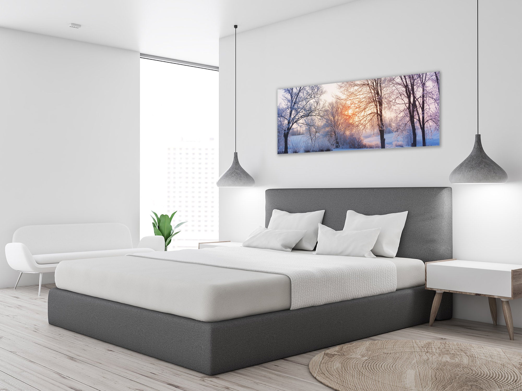 Glass Print Wall Art – Image on Glass 125 x 50 cm (? 50” x 20”) ; Trees 6