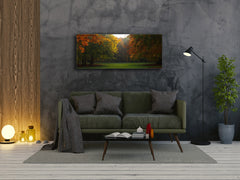 Arte mural con impresión en vidrio: imagen sobre vidrio, 125 x 50 cm (≈ 50” x 20”); Bosque 2