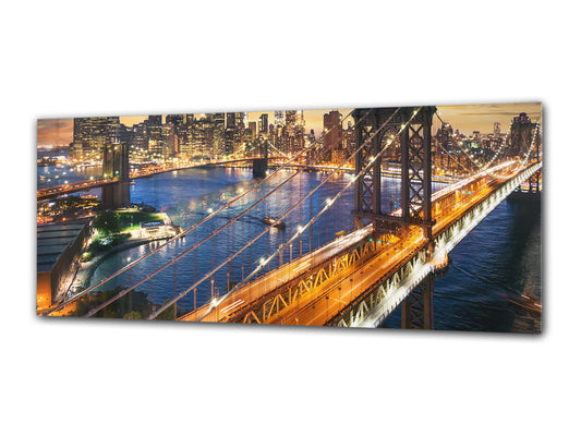 Glass Print Wall Art – Image on Glass 125 x 50 cm (? 50” x 20”) ; Bridge 15