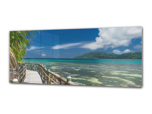 Wandkunst, Glasdruckbild, 125 x 50 cm (≈ 50 x 20 Zoll); Pier 9