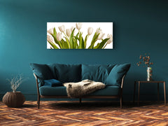 Glass Print Wall Art – Image on Glass 125 x 50 cm (? 50” x 20”) ; Tulips