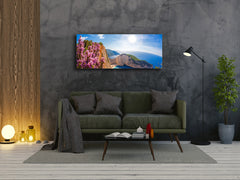 Wall Art Glass Print Picture 125 x 50 cm (? 50” x 20”) ; Seacoast 2