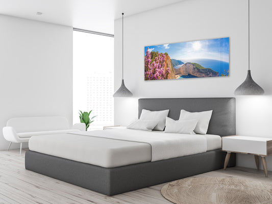 Wall Art Glass Print Picture 125 x 50 cm (? 50” x 20”) ; Seacoast 2