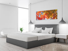 Glass Print Wall Art – Image on Glass 125 x 50 cm (? 50” x 20”) ; Leaves 5