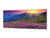 Graphic Art Print on Glass – Available in 5 different sizes – Nature Series 01B: Sunset over the flowery mountainside