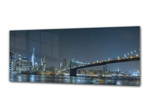 Glass Print Wall Art – Image on Glass 125 x 50 cm (≈ 50” x 20”) ; Bridge 5