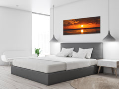 Cuadro de pared tras cristal templado 125 x 50 cm (≈ 50” x 20”); Atardecer 4