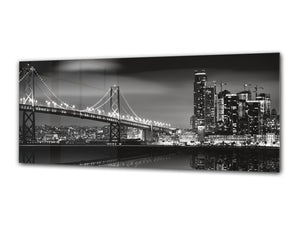 Glass Print Wall Art – Image on Glass 125 x 50 cm (≈ 50” x 20”) ; Bridge 3