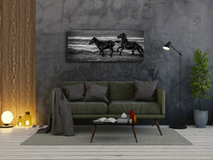 Glass Print Wall Art – Image on Glass 125 x 50 cm (? 50” x 20”) ; Horses 2