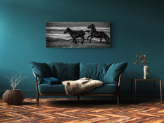 Glass Print Wall Art – Image on Glass 125 x 50 cm (? 50” x 20”) ; Horses 2