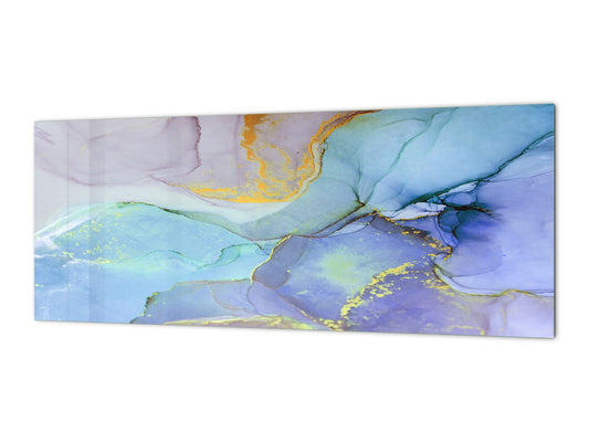 Contemporary glass kitchen panel - Wide format wall backsplash Colourful abstractions Series: Colorful abstraction 1