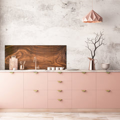 Wide format Wall panel - Design backsplash BBS21: Textures and tiles 2 Series: Nutwood pattern