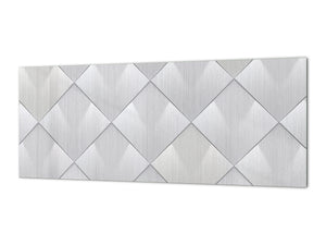 Stylish glass backsplash - Photo glass upstand w/wo magnetic properties - Decorative Surfaces Series: Metal tiles
