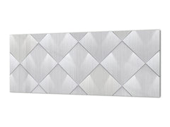Stylish glass backsplash - Photo glass upstand w/wo magnetic properties - Decorative Surfaces Series: Metal tiles
