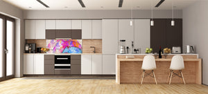Toughened printed glass backsplash - Kitchen wall splashback will or without magnetic properties - Paintings Series: Beautiful Asian nature