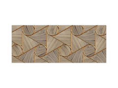 Stylish glass backsplash - Photo glass upstand w/wo magnetic properties - Decorative Surfaces Series: Circles and triangles