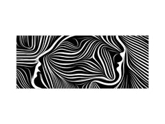 Toughened printed glass backsplash - Kitchen wall splashback will or without magnetic properties - Paintings Series: Human soul