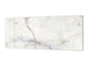 Contemporary glass kitchen panel - Wide format wall backsplash Marbles 2 Series: White marble design