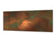 Stunning glass wall art  - Wide format wall backsplash Rusted textures Series: Oxidized copper with green accents