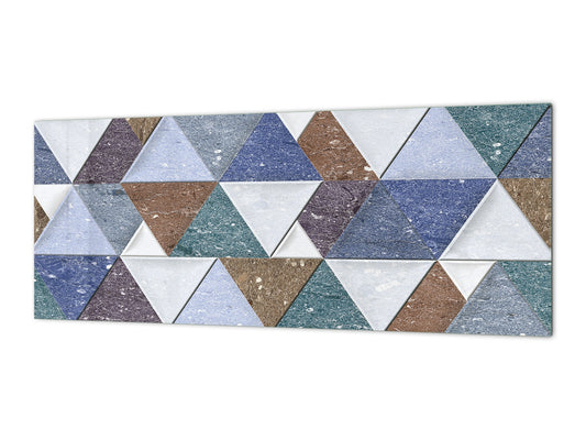 Wide format Wall panel - Design backsplash BBS21: Textures and tiles 2 Series: Colourful tiles