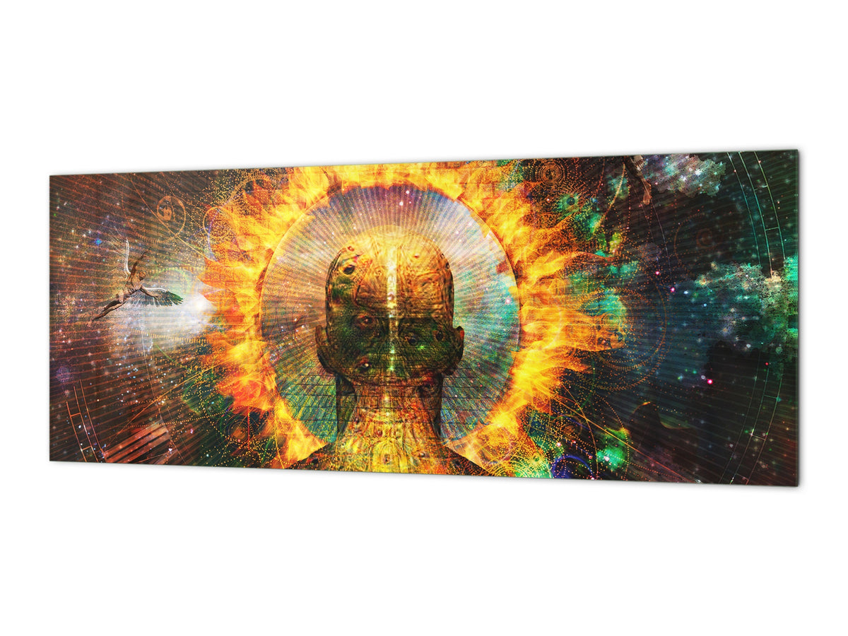 Wide format Wall panel - Design backsplash - Abstract Graphics Series: Ring of fire