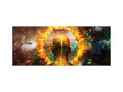 Wide format Wall panel - Design backsplash - Abstract Graphics Series: Ring of fire