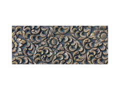 Stylish glass backsplash - Photo glass upstand w/wo magnetic properties - Decorative Surfaces Series: Wooden flowers