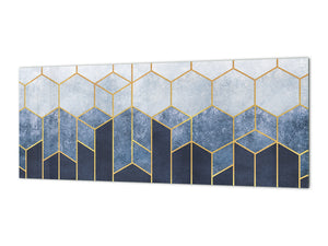 Wide format Wall panel - Design backsplash BBS21: Textures and tiles 2 Series: Geometric abstraction