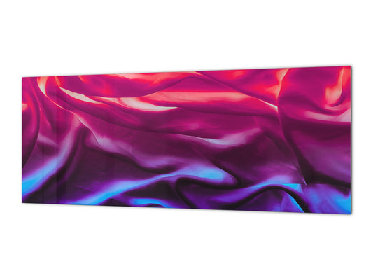 Contemporary glass kitchen panel - Wide format wall backsplash with or without magnetic properties - Colourful Variety Series: Colourful silk