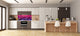 Contemporary glass kitchen panel - Wide format wall backsplash with or without magnetic properties - Colourful Variety Series: Colourful silk