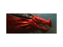 Wide format Wall panel - Design backsplash - Abstract Graphics Series: Fierce dragon