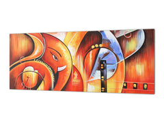 Wide format Wall panel - Design backsplash - Abstract Graphics Series: Ethnic abstraction