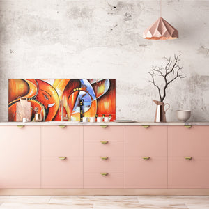 Wide format Wall panel - Design backsplash - Abstract Graphics Series: Ethnic abstraction