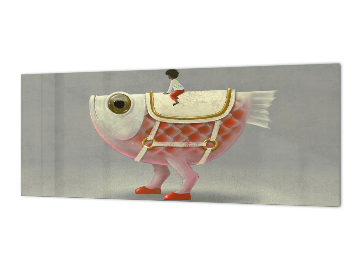 Wide format Wall panel - Design backsplash - Abstract Graphics Series: Imagination concept