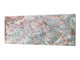 Contemporary glass kitchen panel - Wide format wall backsplash Marbles 2 Series: Onyx pink veins