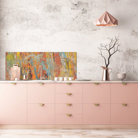 Wide format Wall panel - Design backsplash BBS21: Textures and tiles 2 Series: Concrete wall color panorama