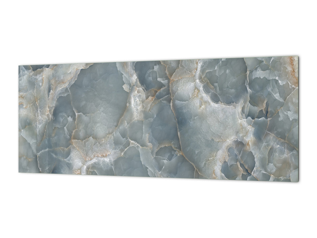 Design glass backsplash - Tempered Glass with or without magnetic properties Marbles 1 Series: Grey grunge stone