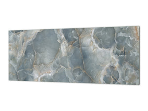 Design glass backsplash - Tempered Glass with or without magnetic properties Marbles 1 Series: Grey grunge stone