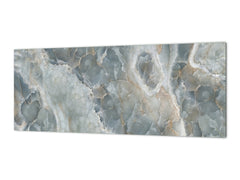 Design glass backsplash - Tempered Glass with or without magnetic properties Marbles 1 Series: Italian grunge stone