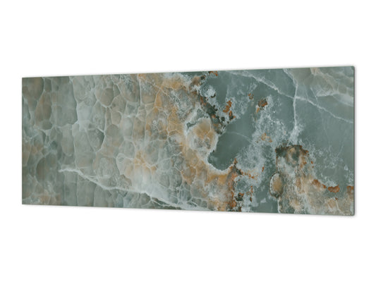 Design glass backsplash - Tempered Glass with or without magnetic properties Marbles 1 Series: Marble waves