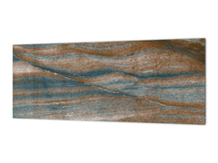 Contemporary glass kitchen panel - Wide format wall backsplash Marbles 2 Series: Colorfoul stone texture