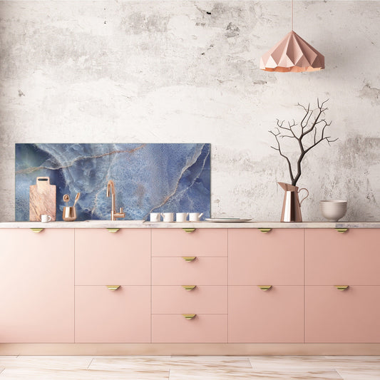 Design glass backsplash - Tempered Glass with or without magnetic properties Marbles 1 Series: Marble dotted surface