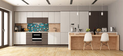 Wide format Wall panel - Design backsplash BBS21: Textures and tiles 2 Series: Fish scales pattern