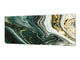 Contemporary glass kitchen panel - Wide format wall backsplash Colourful abstractions Series: Mesmerising golden powder
