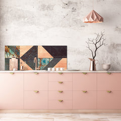 Wide format Wall panel - Design backsplash BBS21: Textures and tiles 2 Series: Diverse tile pattern